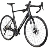Cannondale SuperSix EVO 4 road bike in gloss black, angled three-quarter view