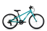 Yomo 20 inch kids bike in turquoise, side view on a white background