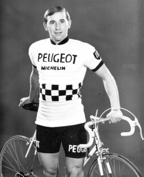 Billy in his Peugeot Michelin Pro Kit.